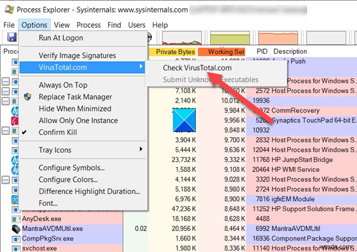 SysInternals Process Explorer 튜토리얼:사용 방법 