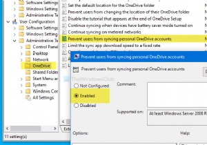 사용자가 개인 OneDrive 계정을 동기화하지 못하도록 하는 방법 