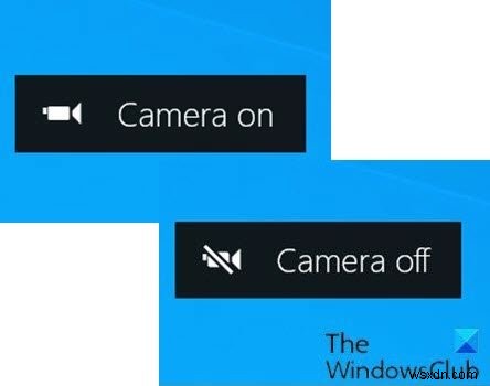 Windows 10에서 카메라 켜기/끄기 화면 표시 알림을 활성화 또는 비활성화하는 방법 