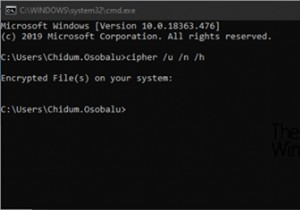 Windows 11/10에서 EFS 암호화 파일과 압축 파일·폴더 찾아 목록으로 확인하는 방법