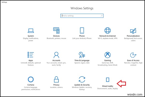 Windows 10에서 혼합 현실 설정 활성화, 비활성화, 제거 및 데스크톱 마이크 연결 