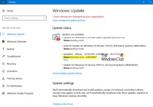 Windows 업데이트를 다운로드하거나 설치하는 동안 오류 0x80240017 