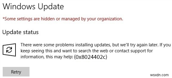 Windows 업데이트 오류 코드 0x8024402c를 수정하는 방법 