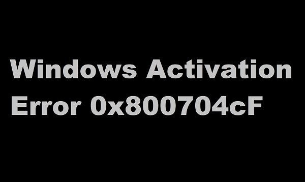 Windows를 정품 인증하려면 유효한 제품 키를 사용해야 합니다. – 0x800704cF 