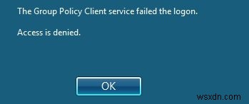 그룹 정책 클라이언트 서비스가 Windows 11/10에서 로그온에 실패했습니다. 
