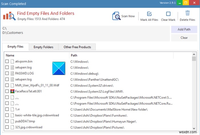 Windows 11/10에서 빈 0바이트 파일을 삭제하는 방법 