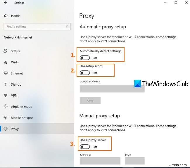 Windows 11/10에서 프록시를 비활성화하거나 프록시 설정 변경을 방지하는 방법 