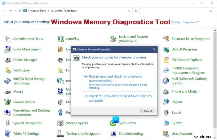 Windows 11/10에서 Windows 메모리 진단 도구를 실행하는 방법 