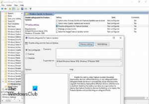 Windows 10에서 기능 업데이트를 위한 Safeguards를 비활성화하는 방법 