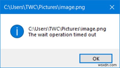 Windows 11/10에서 사진을 여는 동안 대기 작업이 시간 초과되었습니다. 