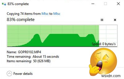 Windows 11/10에서 느린 파일 복사 속도 수정 
