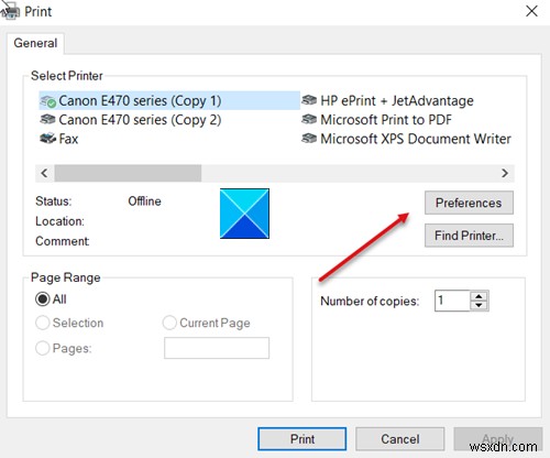 Windows 10의 Microsoft Edge 브라우저에서 인쇄하는 방법 