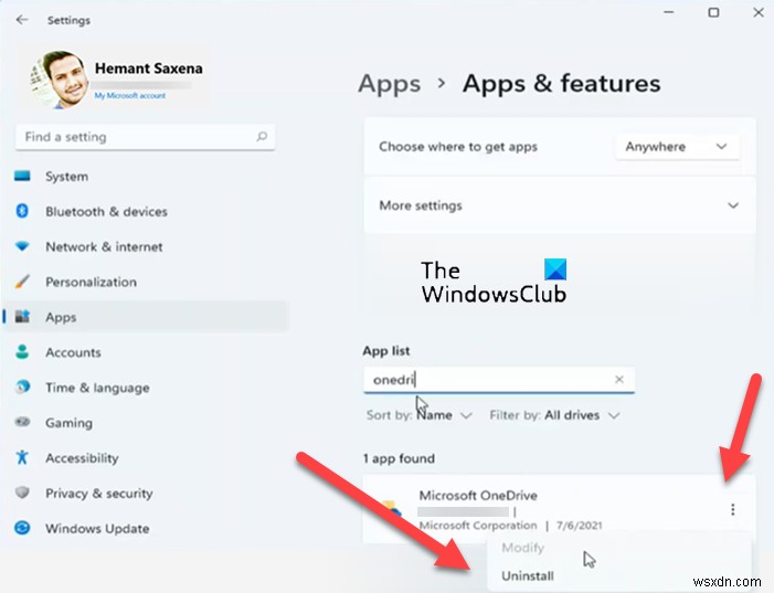 Windows 11/10의 파일 탐색기에서 OneDrive 아이콘을 제거하는 방법 