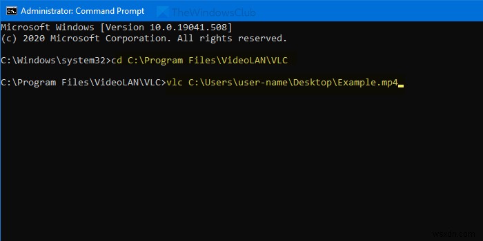 명령 프롬프트를 사용하여 VLC로 비디오를 재생하는 방법 