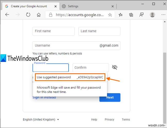 Windows 10의 Edge 브라우저에서 제안된 암호를 비활성화 또는 활성화하는 방법 