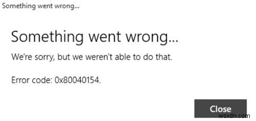 Windows 11/10의 메일 및 일정 앱 오류 0x80040154 