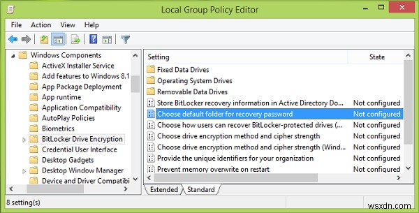 Windows 11/10에서 BitLocker 복구 키를 저장하기 위한 기본 위치 변경 