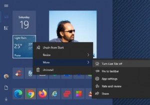 Windows 10에서 라이브 타일 알림 기록 비활성화, 활성화, 지우기 