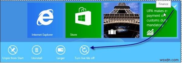 Windows 10에서 라이브 타일 알림 기록 비활성화, 활성화, 지우기 