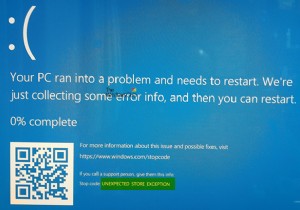 Windows 11/10에서 UNEXPECTED STORE EXCEPTION 블루스크린 오류 해결하는 방법