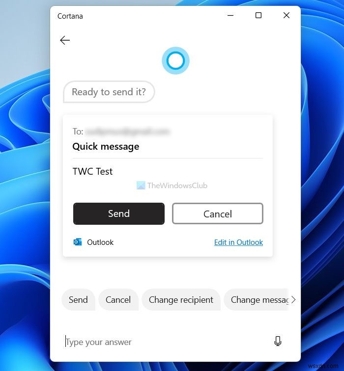 음성 명령을 사용하여 Windows 11/10에서 Cortana를 사용하여 이메일 작성 