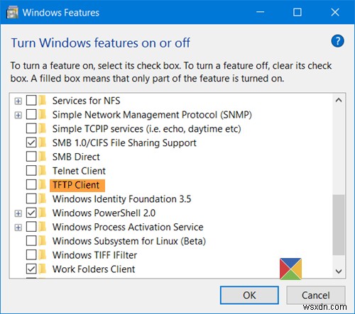 Windows 11/10에서 TFTP 클라이언트를 활성화하는 방법 