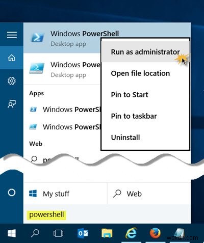Windows 11/10에서 관리자 권한 PowerShell 프롬프트를 여는 방법 