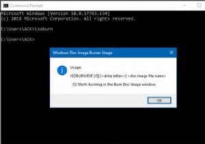 Windows 10에서 명령 프롬프트를 사용하여 ISO 파일을 굽는 방법 