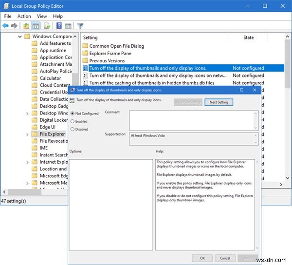 Windows 11/10의 파일 탐색기에서 축소판 미리 보기 활성화 또는 비활성화 