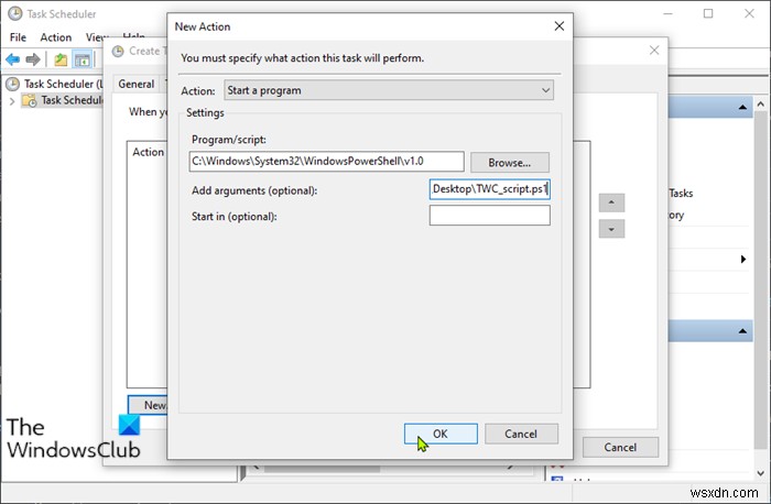 Windows 10에서 작업 스케줄러를 사용하여 PowerShell 스크립트를 예약하는 방법 
