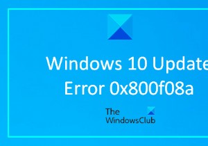 Windows 업데이트 오류 0x800f08a 수정 