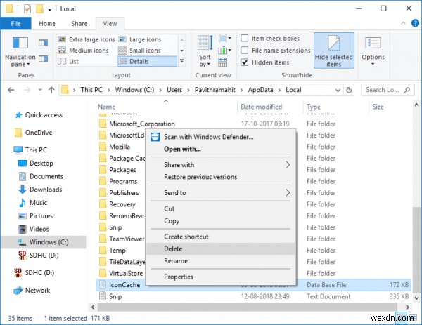 Windows 11/10의 폴더 아이콘 뒤에 있는 검정색 배경 