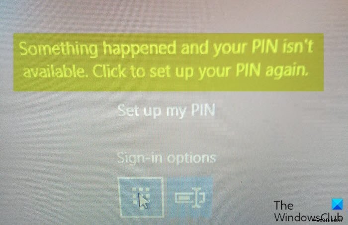 Windows 11/10에서 문제가 발생하여 PIN을 사용할 수 없음 메시지가 표시됩니다. 