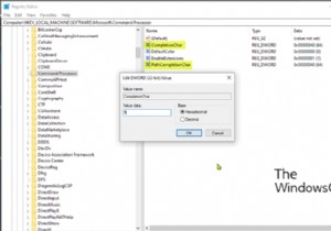Windows 10의 명령 프롬프트에서 자동 완성을 위한 TAB 키가 작동하지 않음 