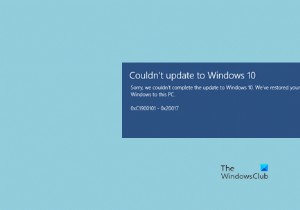오류 코드 0xC1900101, Windows 11/10을 설치하거나 업데이트할 수 없습니다. 