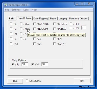 Windows 11/10 및 Microsoft Robocopy GUI의 Robocopy 