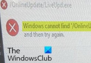 Windows에서  /OnlineUpdate/LiveUpd.exe 를 찾을 수 없습니다. 