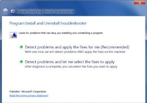 Windows 11/10에서 프로그램을 설치하거나 제거할 수 없습니까? 프로그램 설치 및 제거 문제 해결사 사용 