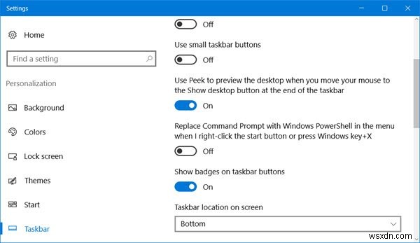 Windows 10에서 작업 표시줄 단추에 배지 표시 활성화 또는 비활성화 