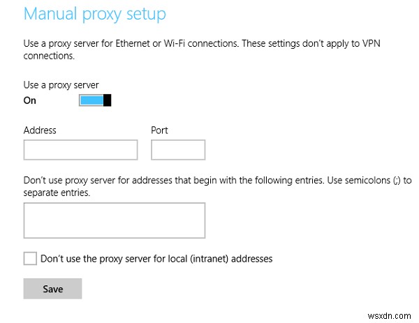 Windows 10에서 전역 프록시 서버 설정을 구성하는 방법 