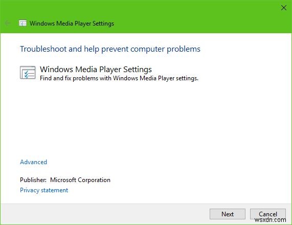 Windows Media Player가 음악 재생 목록을 재생하지 않습니다. 