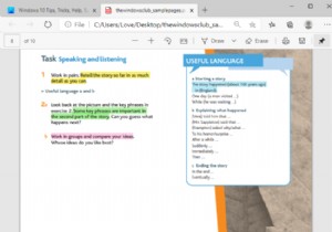 Microsoft Edge 브라우저에서 PDF 문서의 텍스트를 강조 표시하는 방법 
