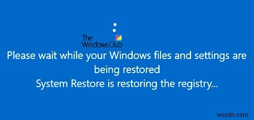 시스템 복원을 중단하거나 Windows 11/10을 재설정하면 어떻게 됩니까? 