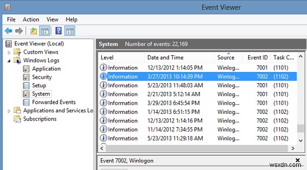 이벤트 뷰어를 사용하여 Windows 컴퓨터의 무단 사용 확인 