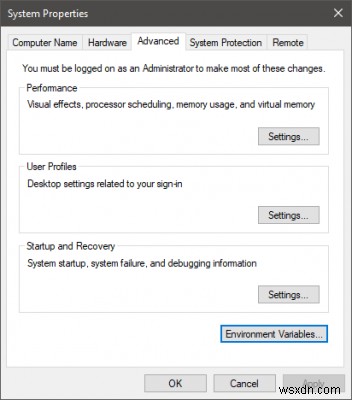 Windows 11/10의 시스템 및 사용자 환경 변수 설명 