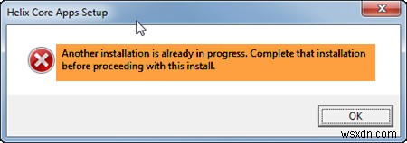 프로그램이 설치되지 않습니다. Windows 11/10에서 다른 설치가 이미 진행 중입니다. 오류 