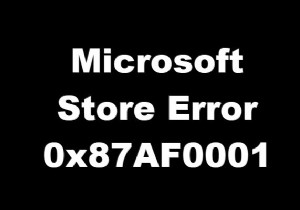 Microsoft Store 오류 0x87AF0001 수정 