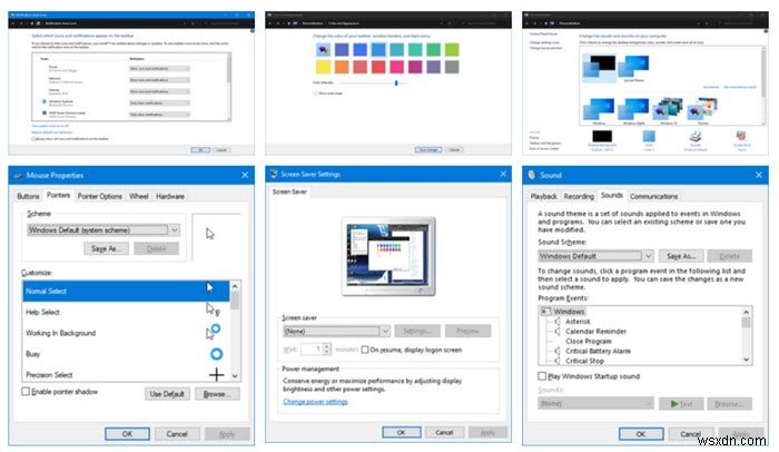 Windows 10에서 상황에 맞는 메뉴에 개인화(클래식)를 추가하는 방법 