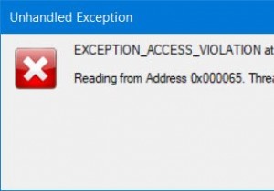Windows 11/10에서 처리되지 않은 예외 액세스 위반 오류 