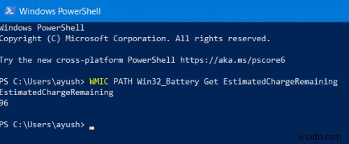 Windows 11/10에서 명령줄을 사용하여 배터리 잔량을 확인하는 방법 